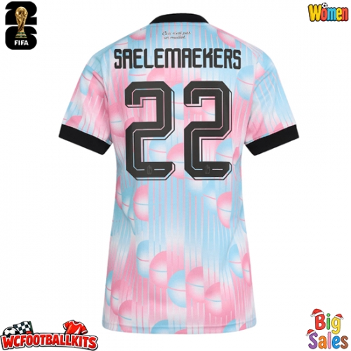 Belgium Alexis Saelemaekers #22 Replica Away Stadium Shirt for Women World Cup 2026 Short Sleeve
